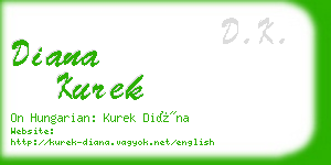 diana kurek business card